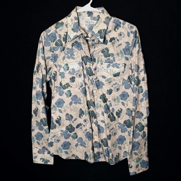 Rockies women's Button-up Floral Western Shirt size M New with Tag - Picture 2 of 7